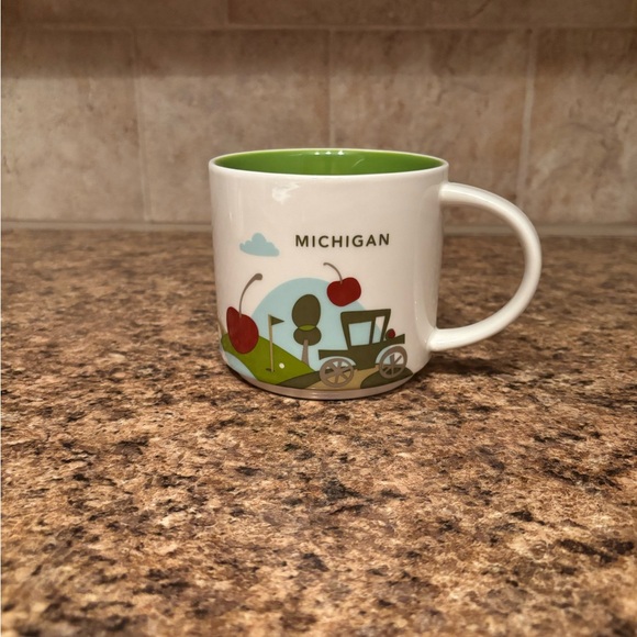 Starbucks Michigan Mug with Green Interior - Picture 1 of 1